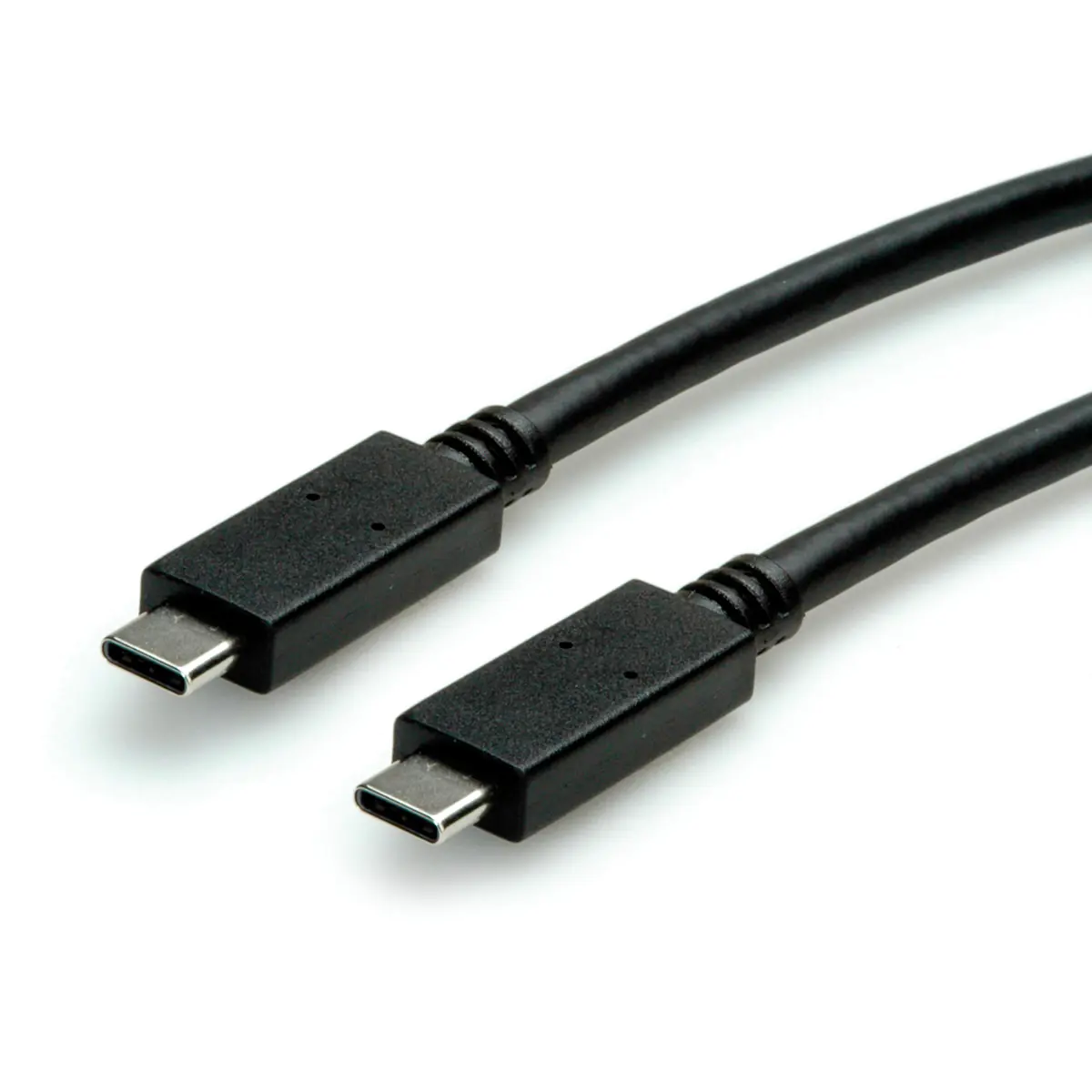 Roline - USB-Kabel - 24 pin USB-C (M) zu 24 pin USB-C (M) - USB 3.2 Gen2 - 20 V - 5 A - 1 m - USB-Stromversorgung (100 W), E-marker, 10 Gbps SuperSpeed+ - Schwarz Roline - USB-Kabel - 24 pin USB-C (M) zu 24 pin USB-C (M) - USB 3.2 Gen2 - 20 V - 5 A - 1 m - USB-Stromversorgung (100 W), E-marker, 10 Gbps SuperSpeed+ - Schwarz