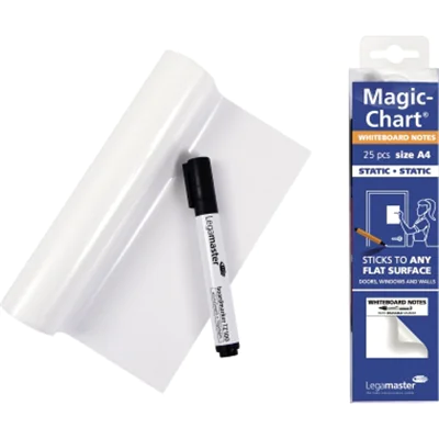 Legamaster Flipchartfolie Magic 7-159100-A4 blanko 25 St./Pack. Legamaster Flipchartfolie Magic 7-159100-A4 blanko 25 St./Pack.