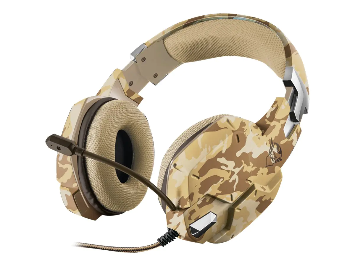 Trust GXT 322D CARUS - Gaming Edition - Headset - ohrumschließend - kabelgebunden - 3,5 mm Stecker - Desert Camo
