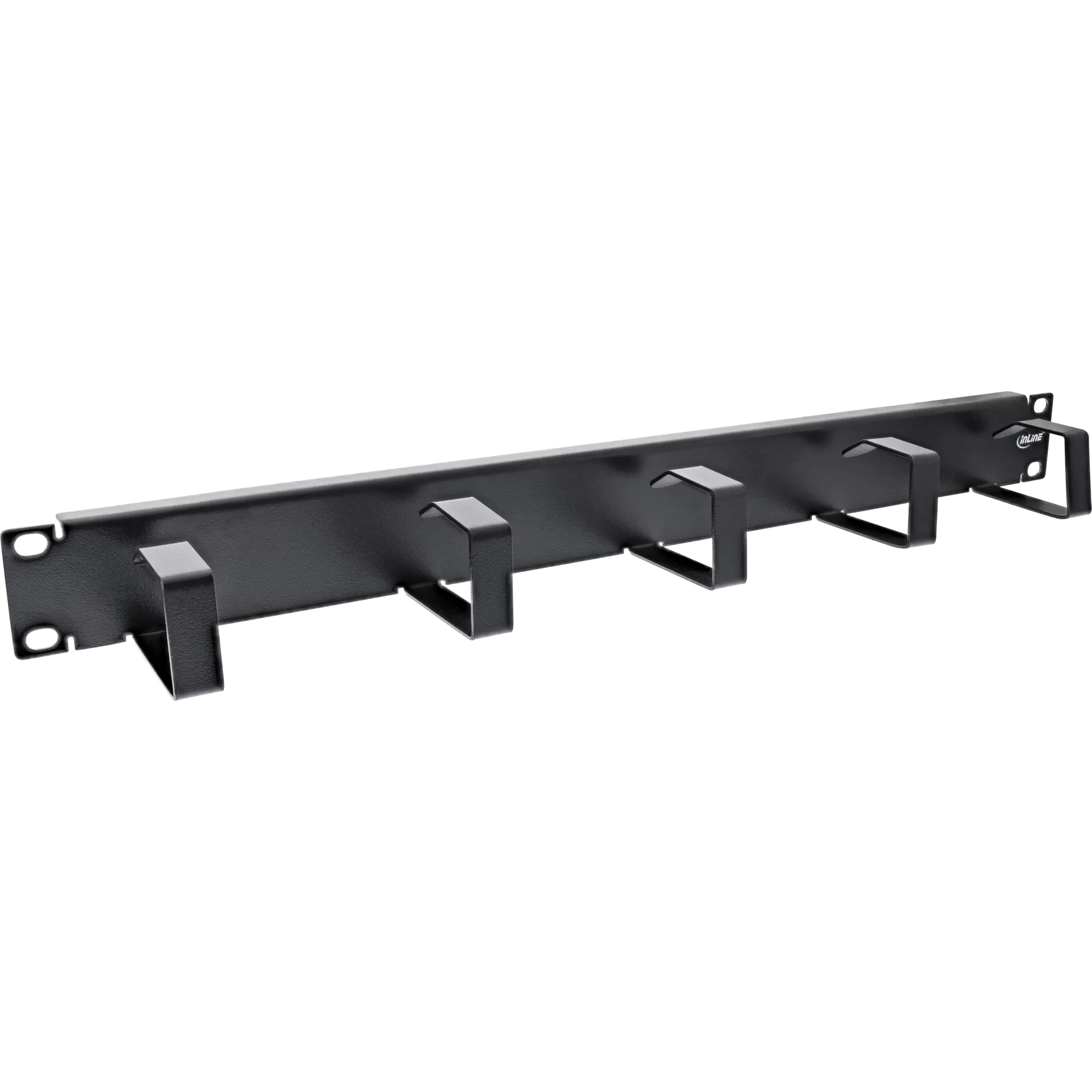 InLine - Kabelführungsplatte für Schaltschrank - Schwarz, RAL 9005 - 1U - 48.3 cm (19")