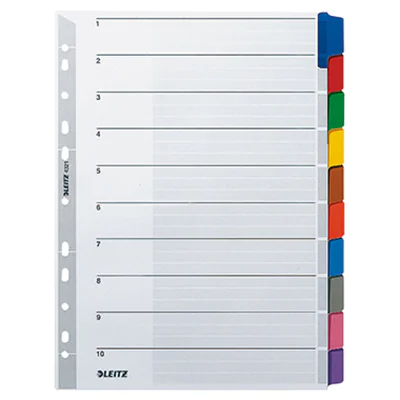 Leitz Register 43210000 DIN A4 blanko volle Höhe 160g Karton grau Leitz Register 43210000 DIN A4 blanko volle Höhe 160g Karton grau