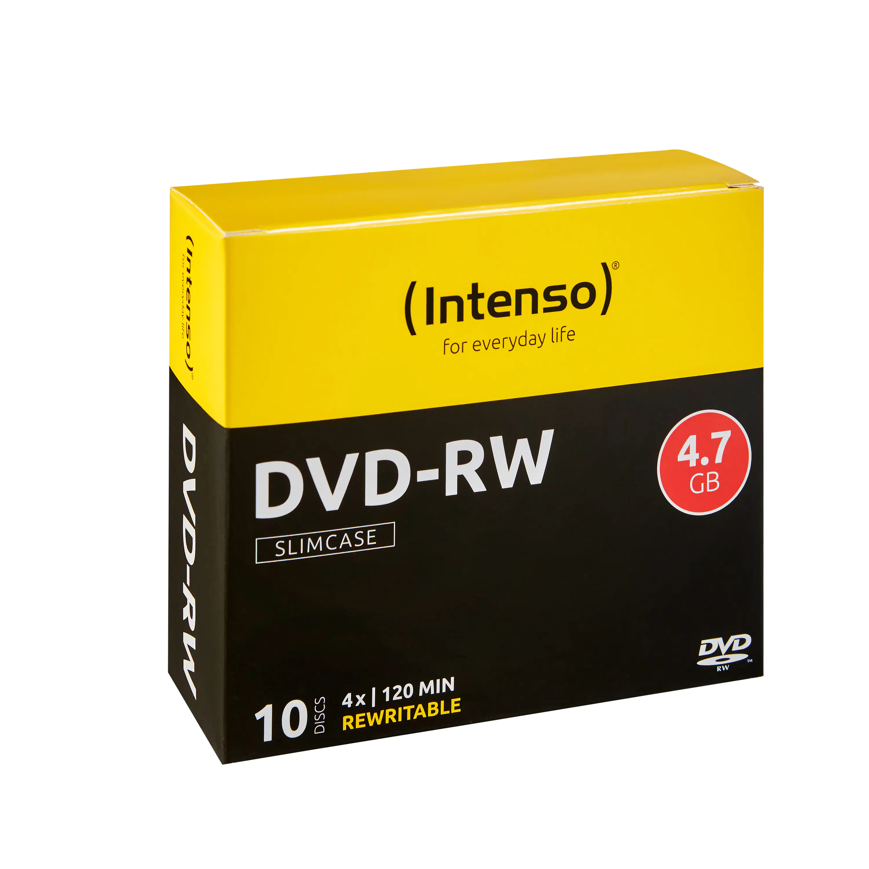 Intenso - 10 x DVD-RW - 4.7 GB 4x - Slim Jewel Case