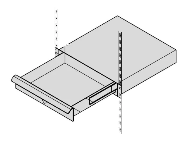Schroff - Rack Storage Drawer - RAL 7035 - 1U - 48.3 cm (19")