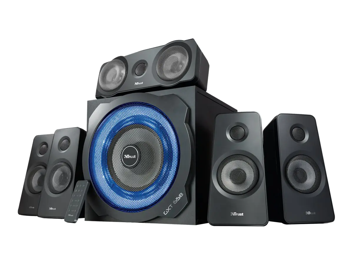 Trust GXT 658 TYTAN - Lautsprechersystem - 5.1-Kanal - 90 Watt (Gesamt) - Schwarz