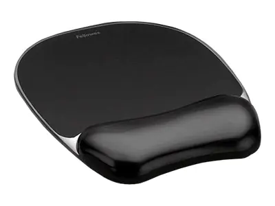 Fellowes Gel Crystals - Mauspad mit Handgelenkpolsterkissen - Schwarz