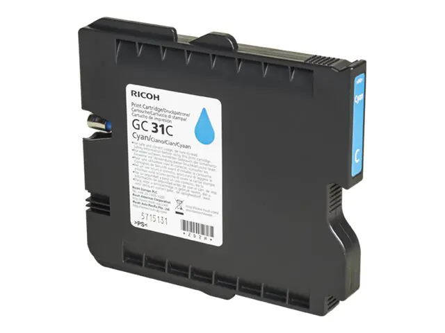 Ricoh GC - Cyan - Original - Tintenpatrone - für Ricoh Aficio GX e3300N, Aficio GX e3350N; IPSiO GX e3300 Ricoh GC - Cyan - Original - Tintenpatrone - für Ricoh Aficio GX e3300N, Aficio GX e3350N; IPSiO GX e3300