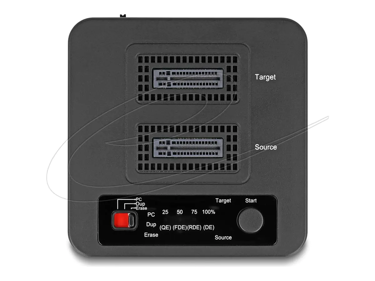 Delock SSD-Dockingstation - clone and erase function Schächte: 2 - M.2 - M.2 NVMe Card / PCIe