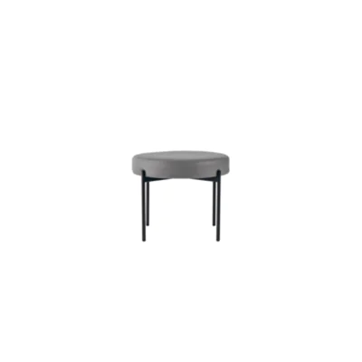 PAPERFLOW Hocker GAIA rund Kunstleder sw/gr GBRC.01.14