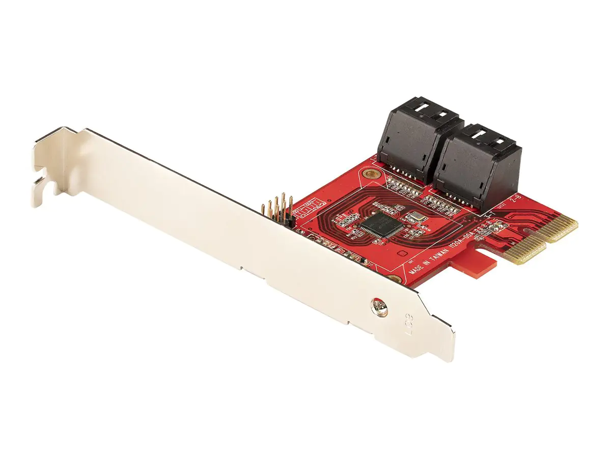 StarTech PCIe SATA Controller Karte - 4 Port SATA 3 Erweiterungskarte/Kontroller - 6Gbit/s - Full/Low-Profile Blende - PCI Express Festplatten/SSD kontroller/Adapter (4P6G-PCIE-SATA-CARD) - Speicher-Controller - SATA 6Gb/s - Low-Profile - PCIe 3.0 x2