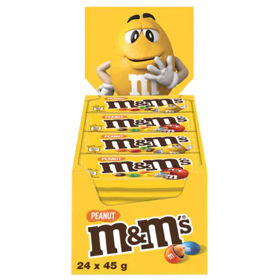 M&M'S® Schokolade Peanut 24 x 45 g/Pack. M&M'S® Schokolade Peanut 24 x 45 g/Pack.