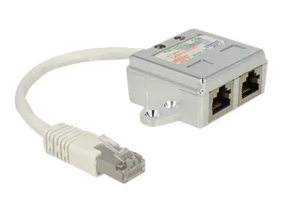 Delock RJ45 Port Doubler - Netzwerk-Splitter - RJ-45 (M) zu RJ-45 (W) - 15 cm