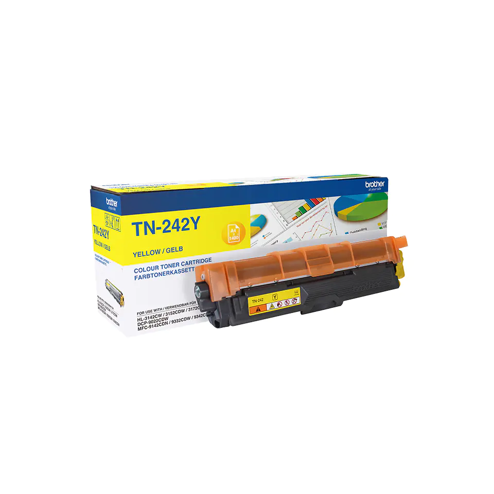 Brother TN242Y - Gelb - Original - Tonerpatrone - für Brother DCP-9017, DCP-9022, HL-3142, HL-3152, HL-3172, MFC-9142, MFC-9332, MFC-9342 Brother TN242Y - Gelb - Original - Tonerpatrone - für Brother DCP-9017, DCP-9022, HL-3142, HL-3152, HL-3172, MFC-9142, MFC-9332, MFC-9342