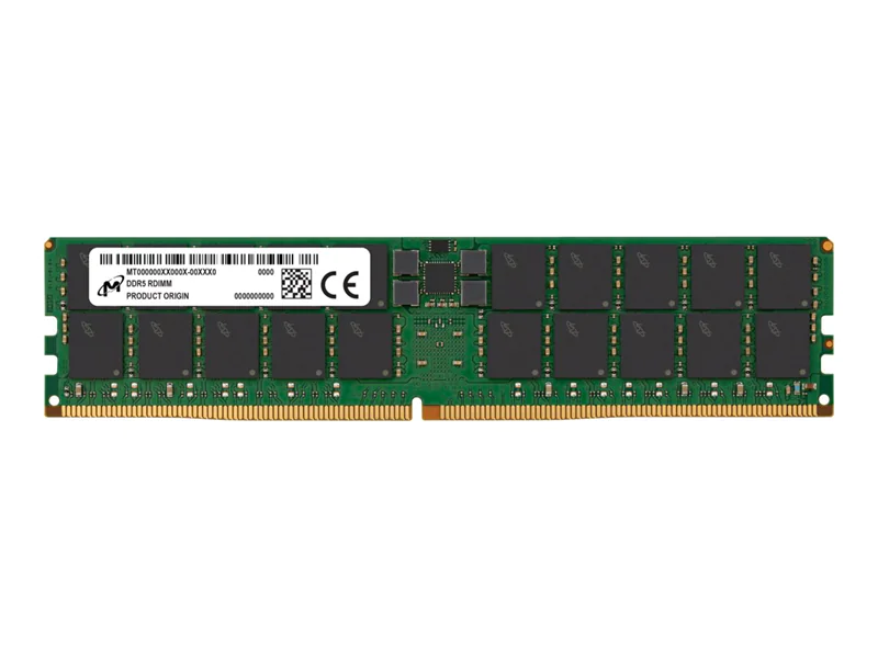 Micron - DDR5 - Modul - 64 GB - DIMM 288-PIN - 4800 MHz / PC5-38400 - CL40 - 1.1 V - registriert - ECC Micron - DDR5 - Modul - 64 GB - DIMM 288-PIN - 4800 MHz / PC5-38400 - CL40 - 1.1 V - registriert - ECC