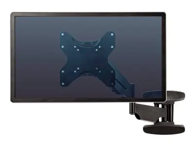 Fellowes - Klammer - einstellbarer Arm - für Monitor - Schwarz - Bildschirmgröße: bis zu 106,7 cm (bis zu 42 Zoll) - Wandmontage