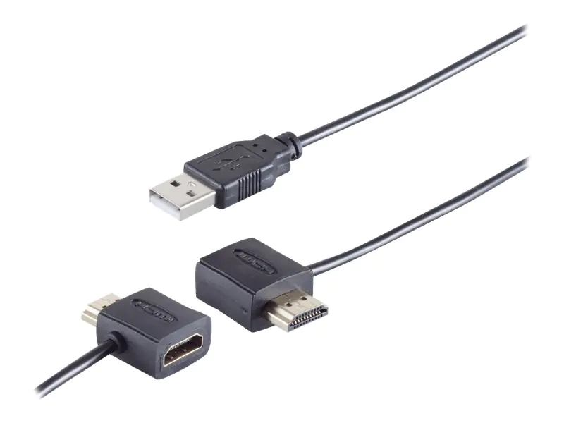 S-Impuls - Hohe Geschwindigkeit - HDMI-Adapter mit Ethernet - HDMI weiblich zu HDMI, USB (nur