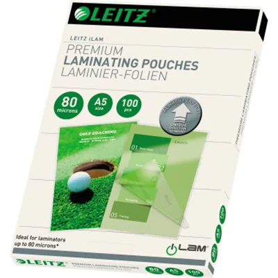 Leitz Laminierfolie UDT 74920000 DIN A5 80mic 100 St./Pack. Leitz Laminierfolie UDT 74920000 DIN A5 80mic 100 St./Pack.