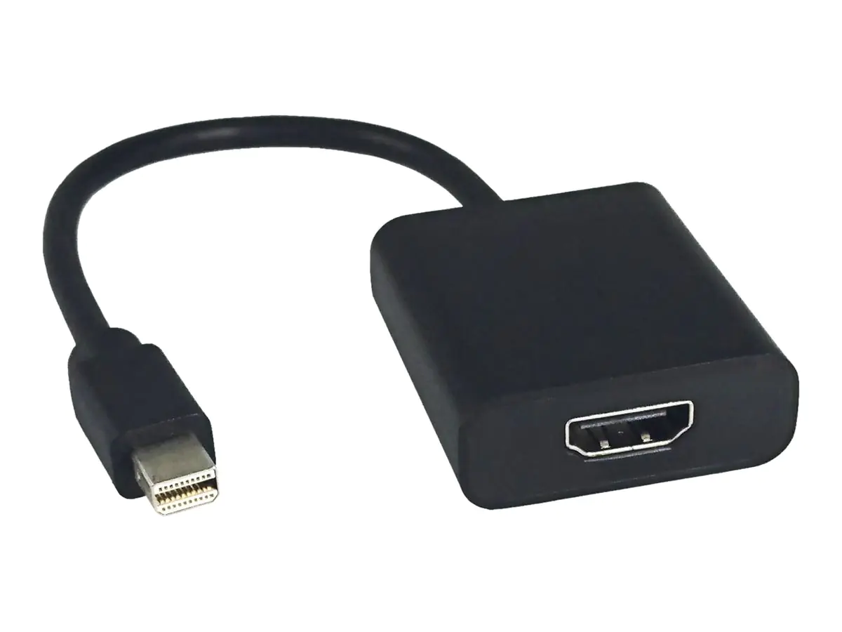 VALUE - Videoadapter - Mini DisplayPort männlich zu HDMI weiblich - 15 cm - Schwarz - 4K Unterstützung, Passiv