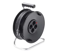 Bachmann - Verlängerungsrolle - Wechselstrom 250 V - Ausgangsanschlüsse: 4 - Schwarz