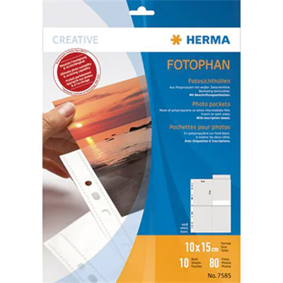 HERMA Fotohülle Fotophan 7585 für 15x10cm weiß 10 St./Pack. HERMA Fotohülle Fotophan 7585 für 15x10cm weiß 10 St./Pack.