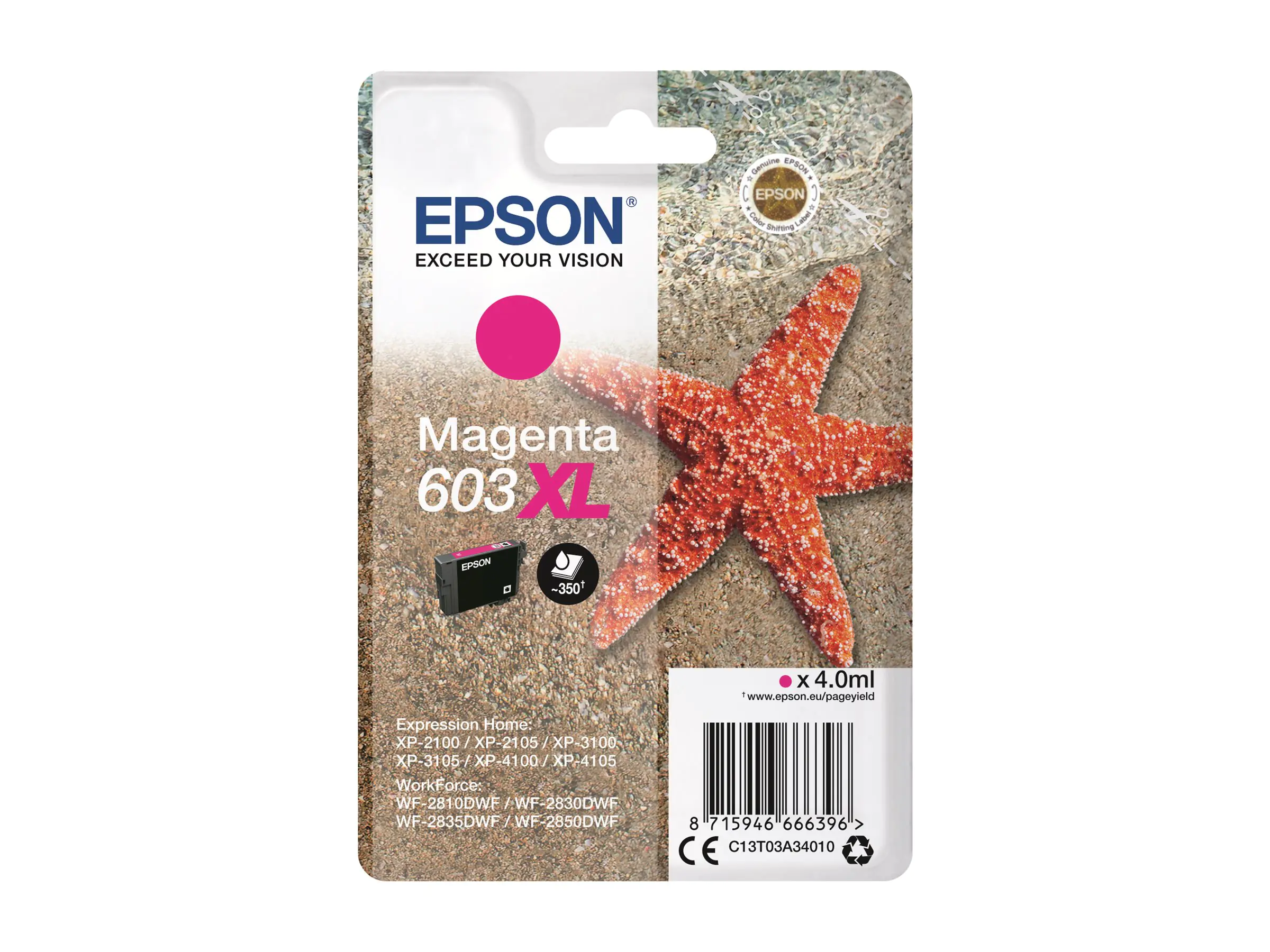 Epson 603XL - 4 ml - XL - Magenta - original C13T03A34010