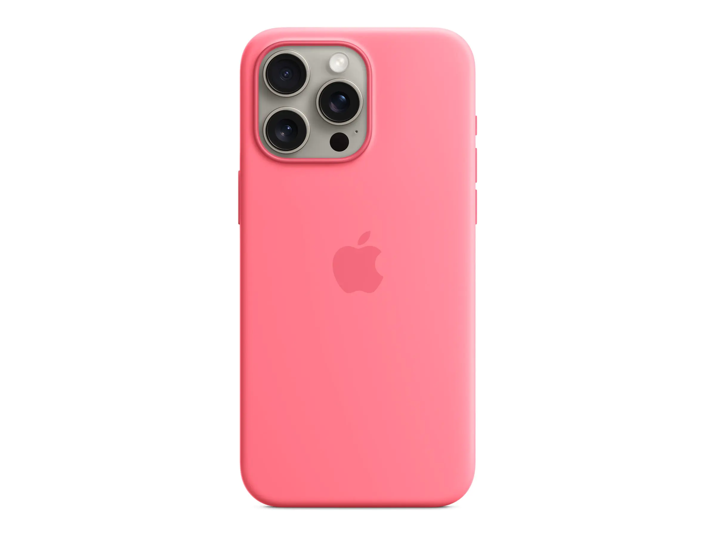 Apple - Hintere Abdeckung für Mobiltelefon - kompatibel mit MagSafe - Silikon - pink - für iPhone 15 Pro Max