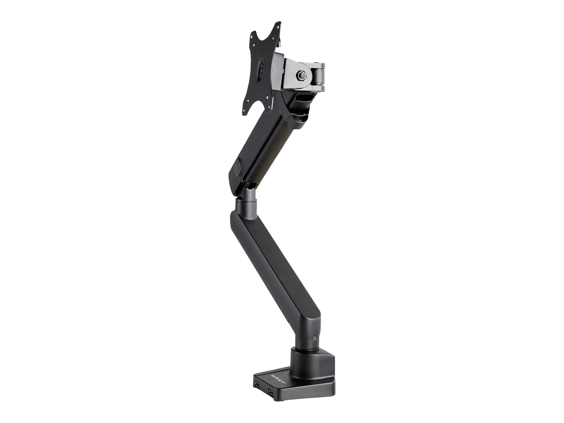 StarTech Desk Mount Monitor Arm with 2x USB 3.0 ports, Slim Full Motion Adjustable Single Monitor VESA Mount up to 17.6lbs (8kg) Display, Ergonomic Articulating Arm, Desk Clamp/Grommet - One-touch Adjustment (ARMSLIM2USB3) - Befestigungskit (Gelenkar