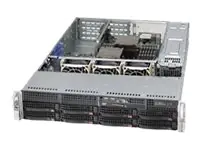 Supermicro SC825 TQC-R1K03WB - Rack-Montage - 2U - verbessertes, erweitertes ATX - SATA/SAS - Hot-Swap 1000 Watt - Schwarz