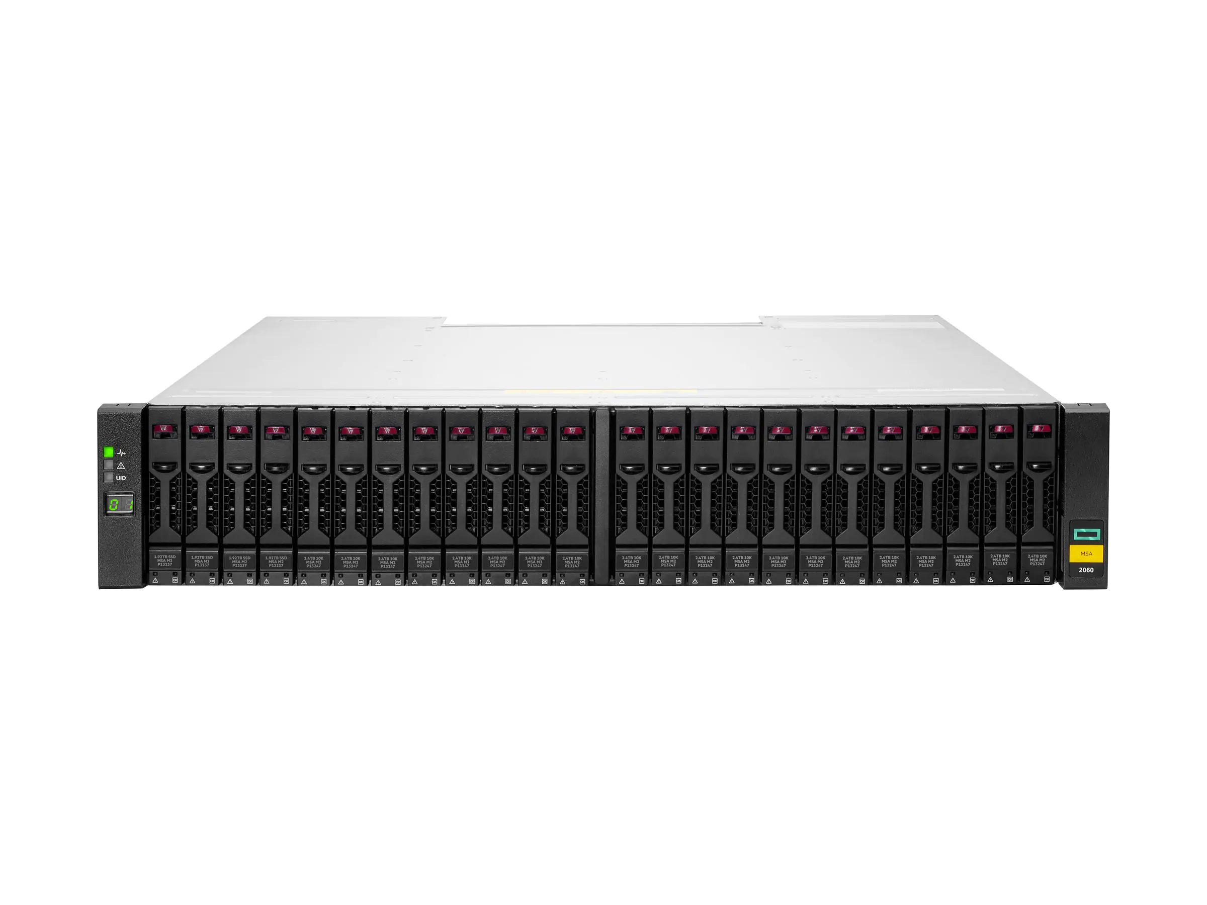 HPE Modular Smart Array 2060 16Gb Fibre Channel SFF Flash Bundle - 6th Generation - Solid State Drive Array - 23 TB - 24 Schächte (SAS-3) - SSD 1.92 TB x 12 - 16Gb Fibre Channel (extern) - Rack - einbaufähig - 2U