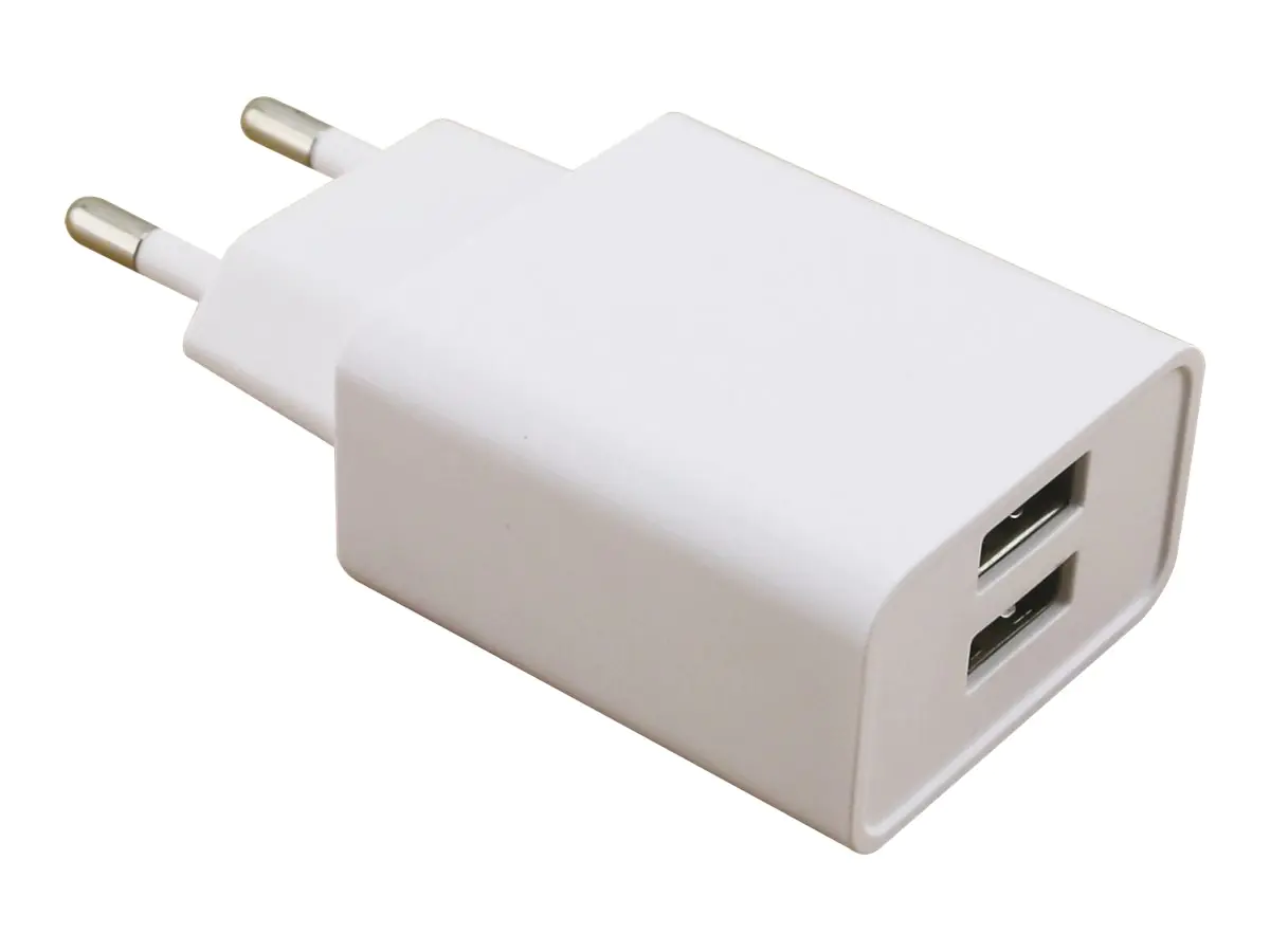 RealPower 2-Port wall charger - Netzteil - 2.1 A - 2 Ausgabeanschlussstellen (USB) 255647