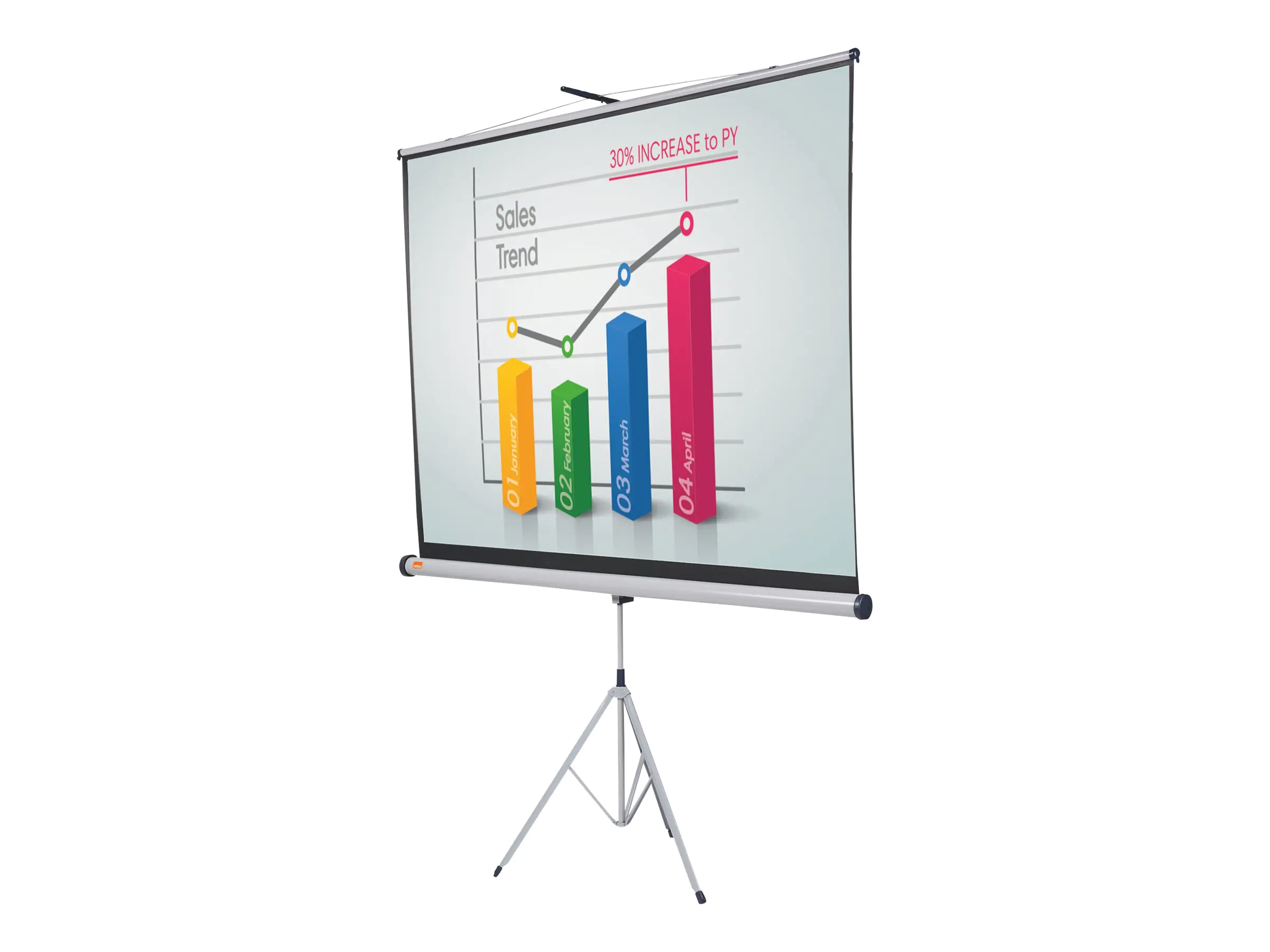 Nobo® Stativleinwand 4:3 10kg weiß