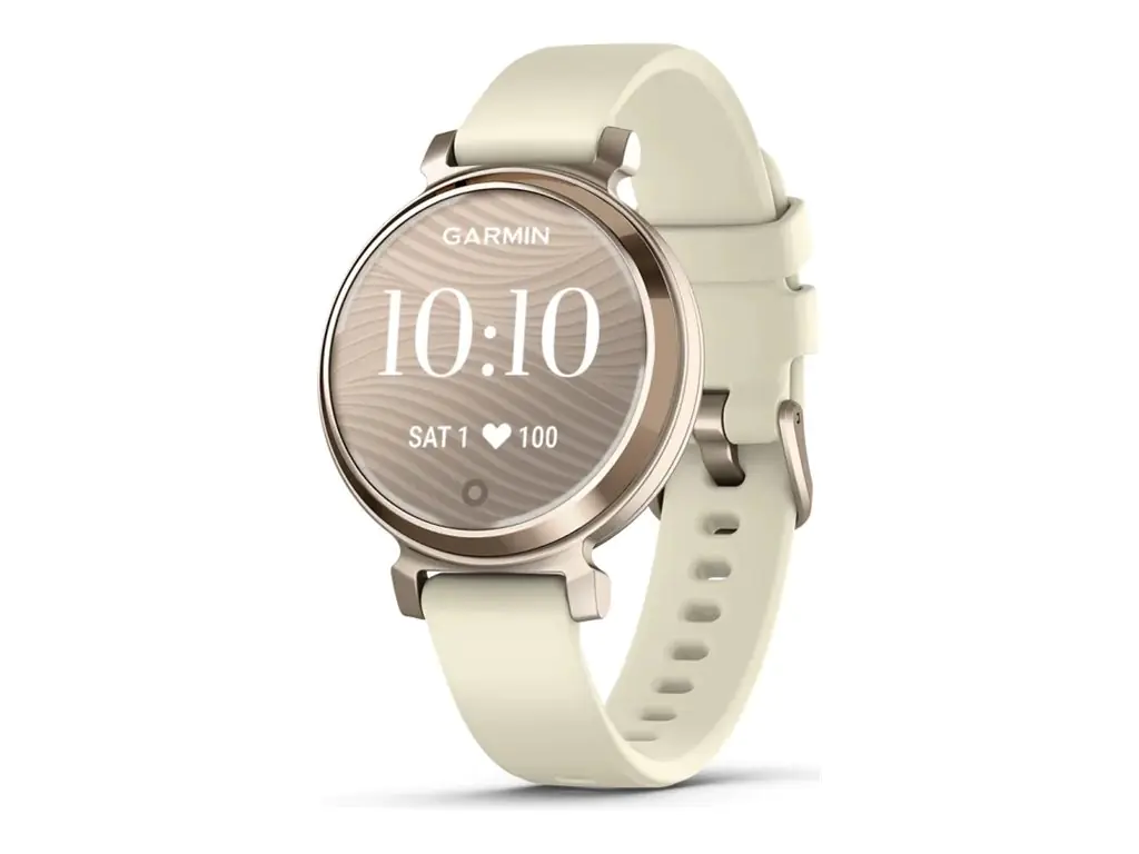 Garmin Lily 2 - Cream gold - intelligente Uhr mit Band - Silikon - coconut - Handgelenkgröße: 110-175 mm - einfarbig - Bluetooth - 24.4 g