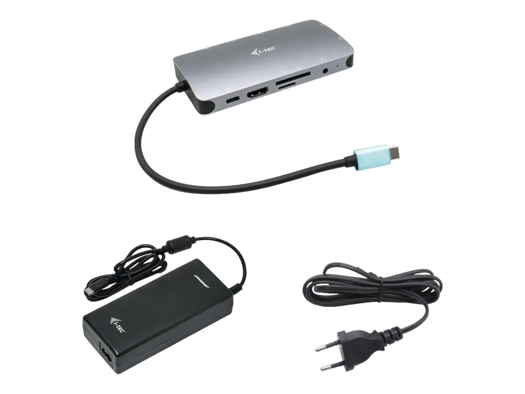 i-Tec USB-C Metal Nano Dock - Dockingstation - USB-C / Thunderbolt 3 - HDMI, VGA - 1GbE - 112 Watt - Europa
