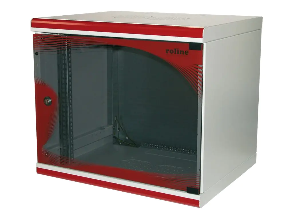 Roline - Gehäuse - geeignet für Wandmontage - Grau, Karminrot - 12U - 25.4/48.3 cm (10"/19")