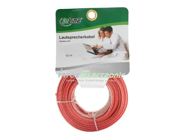 InLine - Lautsprecherkabel - 2.5 mm² - ohne Stecker zu ohne Stecker - 10 m - durchsichtig
