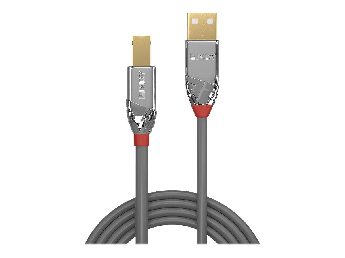 Lindy CROMO - USB-Kabel - USB (M) zu USB Typ B (M) - USB 2.0 - 2 m - rund - Grau