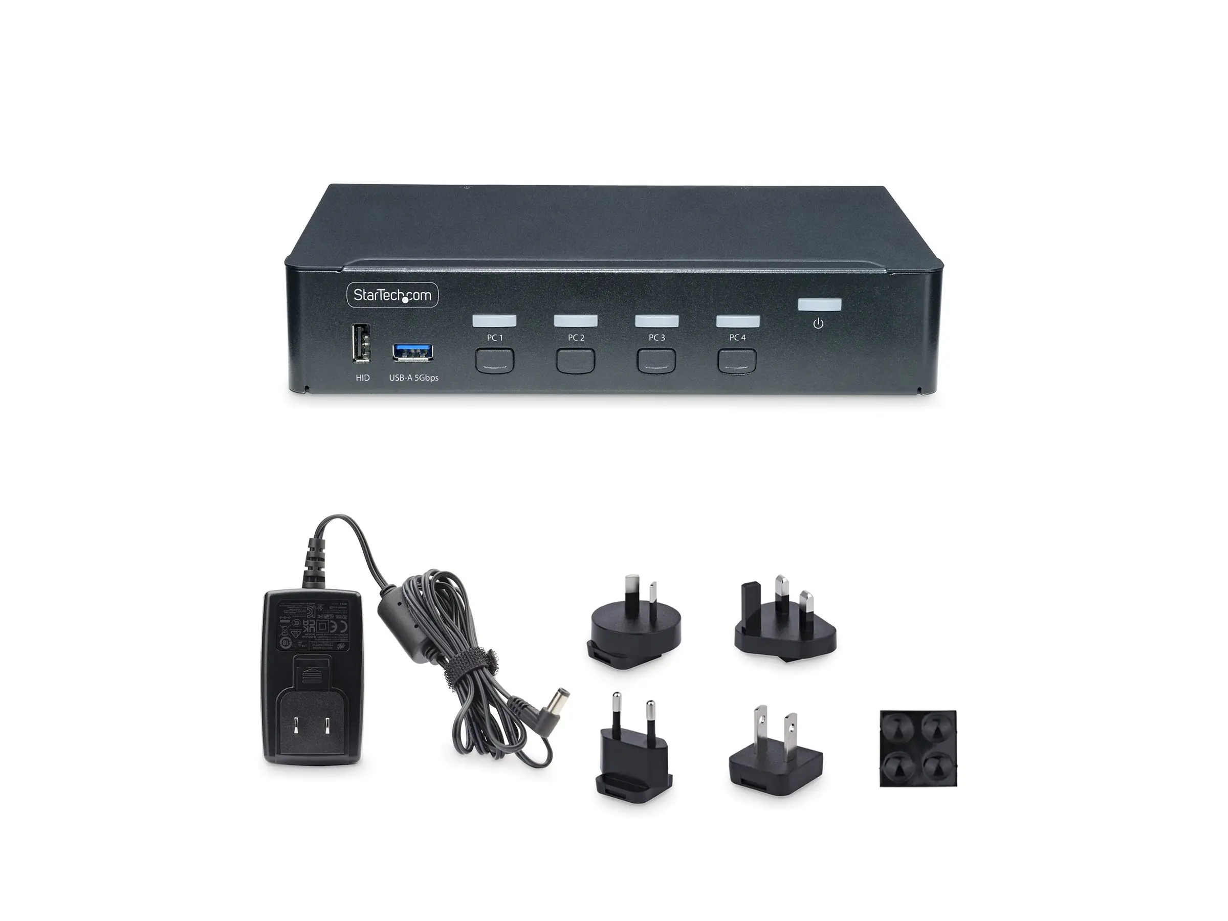StarTech.com 4-Port DisplayPort KVM Switch, 4K 60Hz, TAA Compliant