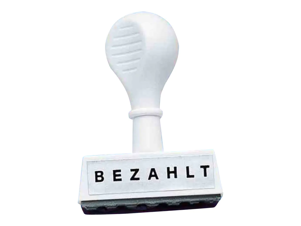 WEDO Stempel - Standardtext - BEZAHLT - ohne 1939