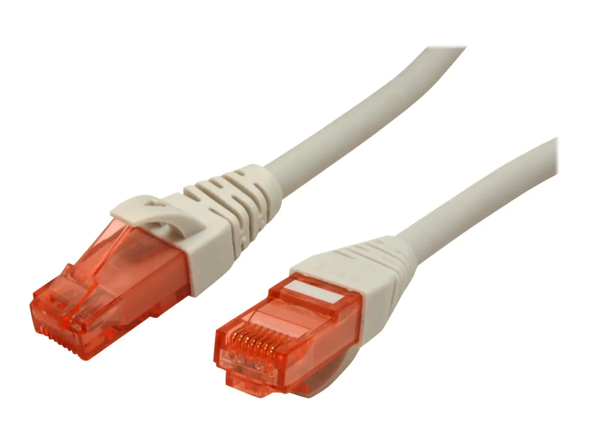 Roline - Patch-Kabel - RJ-45 (M) bis RJ-45 (M) - 30 cm - UTP - CAT 6 - halogenfrei, geformt, verseilt - Grau