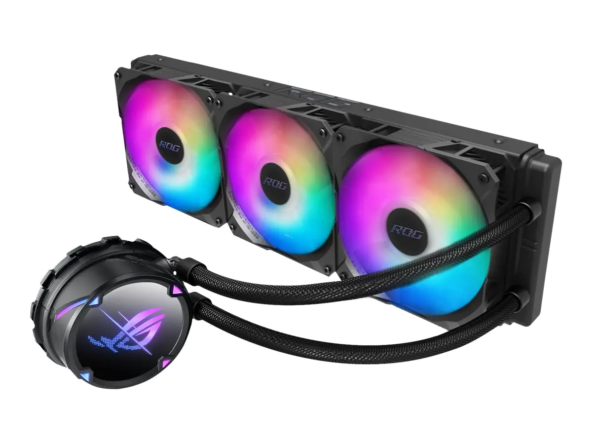 ASUS ROG STRIX LC II 360 ARGB - Prozessor-Flüssigkeitskühlsystem - Kühlergröße: 360 mm - (für: LGA1156, LGA1155, LGA2011, LGA1150, LGA2011-3, LGA1151, AM4, LGA2066, TR4, LGA1200, LGA1152, LGA1700) - 120 mm