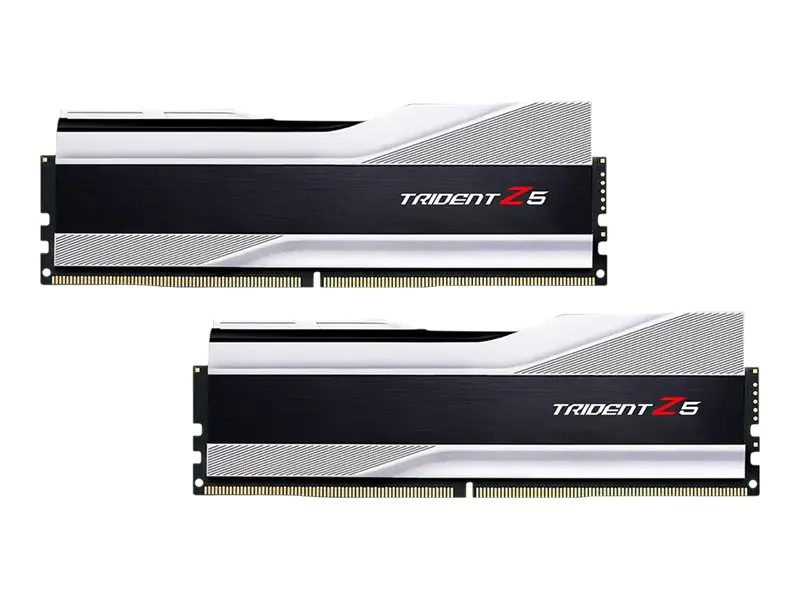 G.Skill Trident Z5 - DDR5 - Kit - 64 GB: 2 x 32 GB - DIMM 288-PIN - 6000 MHz / PC5-48000 - CL32 - 1.4 V - ungepuffert - non-ECC - metallisch silber