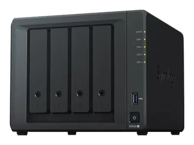 Synology Disk Station DS920+ - NAS-Server - 4 Schächte - SATA 6Gb/s / eSATA - RAID RAID 0, 1, 5, 6, 10, JBOD - RAM 4 GB - Gigabit Ethernet - iSCSI Support