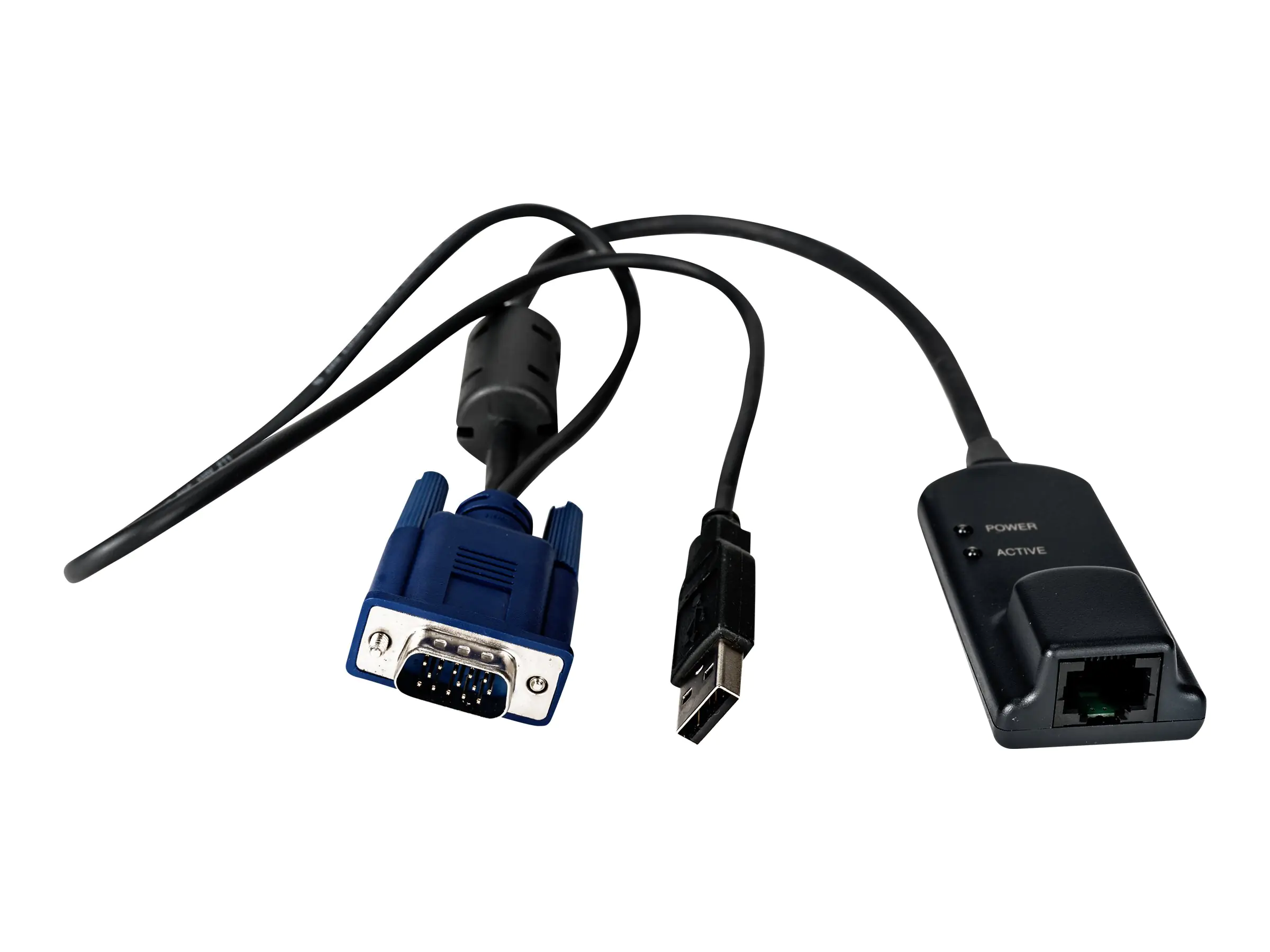 Vertiv Avocent MPUIQ-VMCHS, 0,3556 m, Schwarz, Blau, VGA (D-Sub), USB 2.0, Avocent MergePoint Unity, 91 g