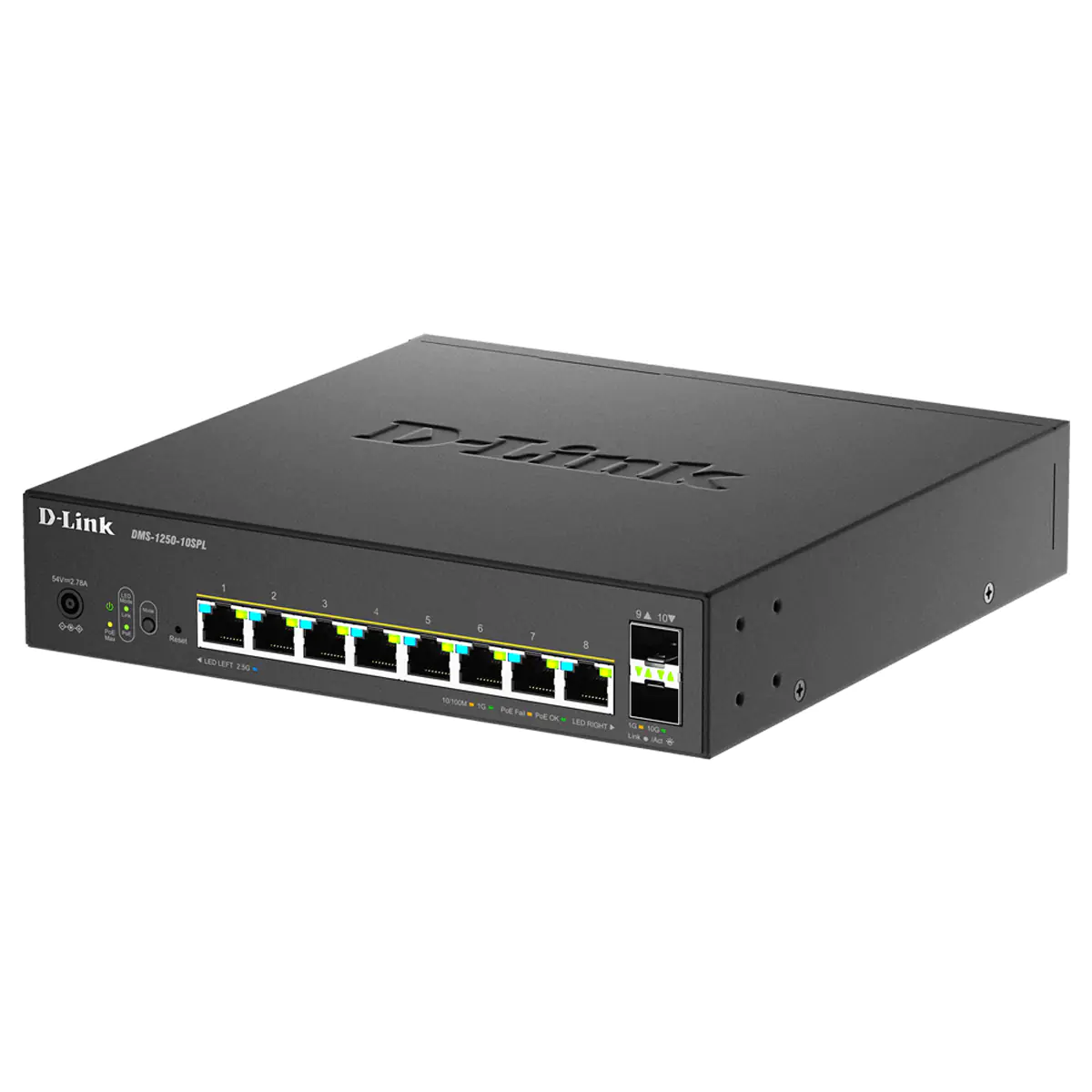 D-Link DMS-1250-10SPL - Switch - L2+ - Smart - 2 x 10/100/1000/2.5G (PoE++) DMS-1250-10SPL/E