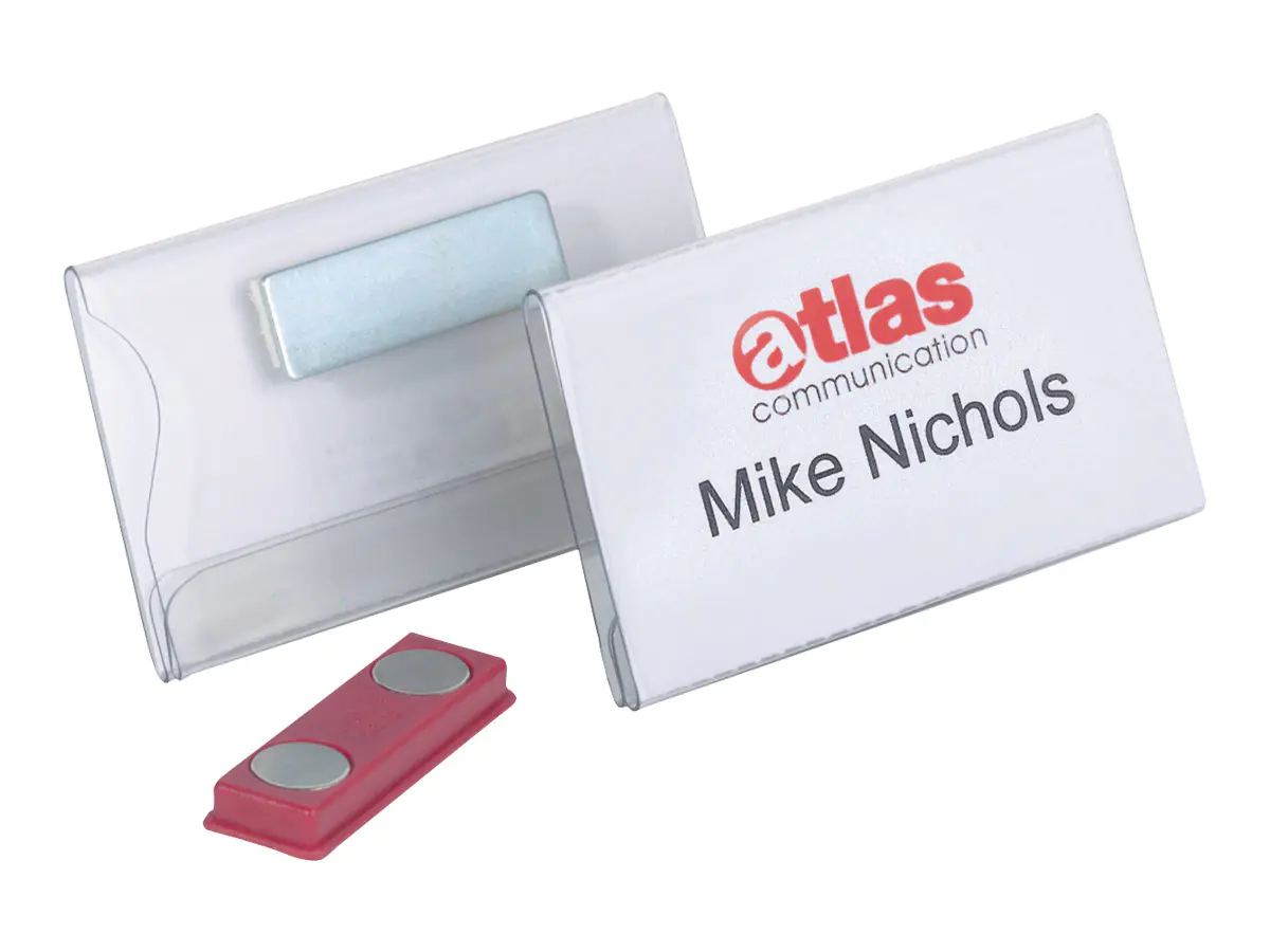 Durable Namensschild - für 54 x 90 mm - Magnet - durchsichtig (Packung mit 25) 8117-19