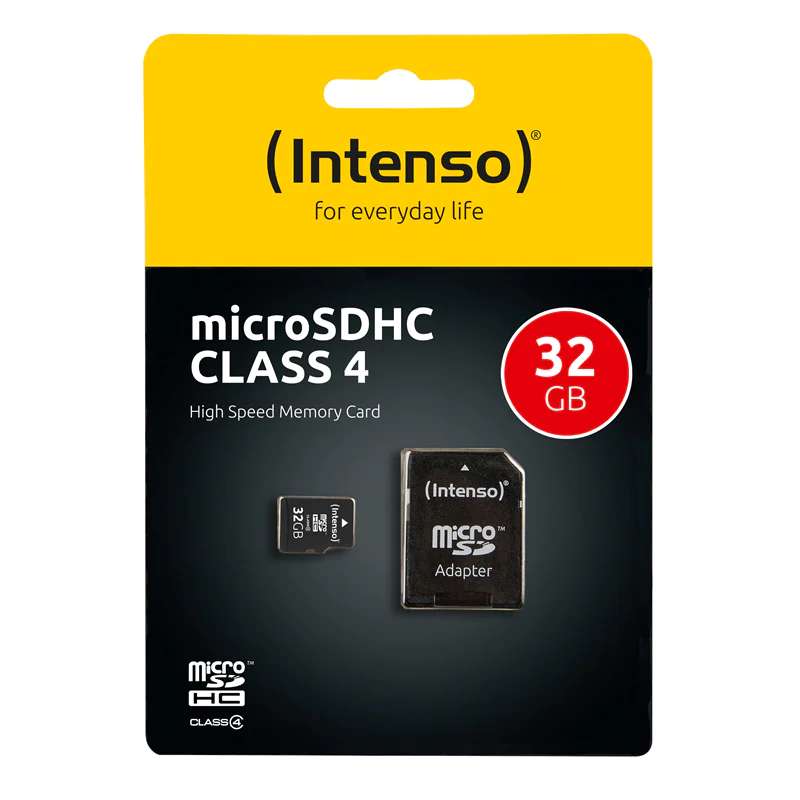 Intenso - Flash-Speicherkarte (microSDHC/SD-Adapter inbegriffen) - 32 GB - Class 4 - microSDHC