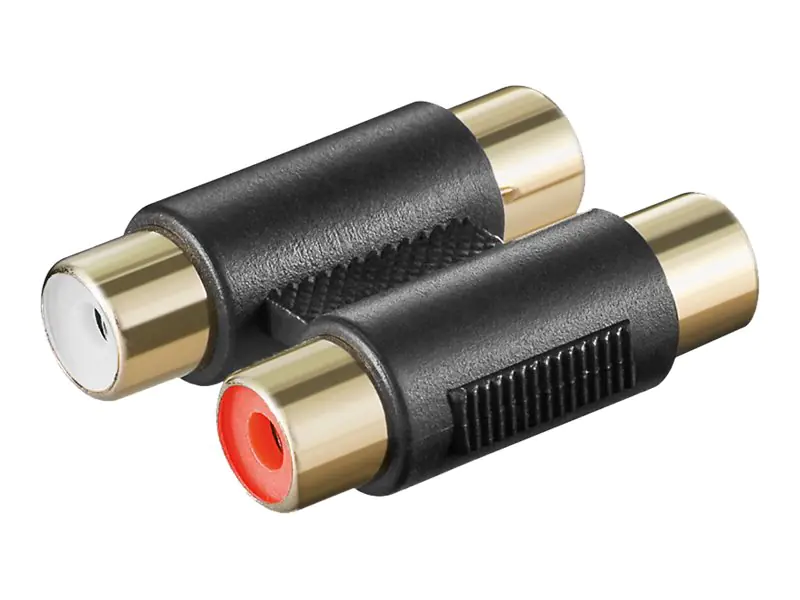 goobay A 181 G - Audiokoppler - RCA weiblich zu RCA weiblich - Schwarz