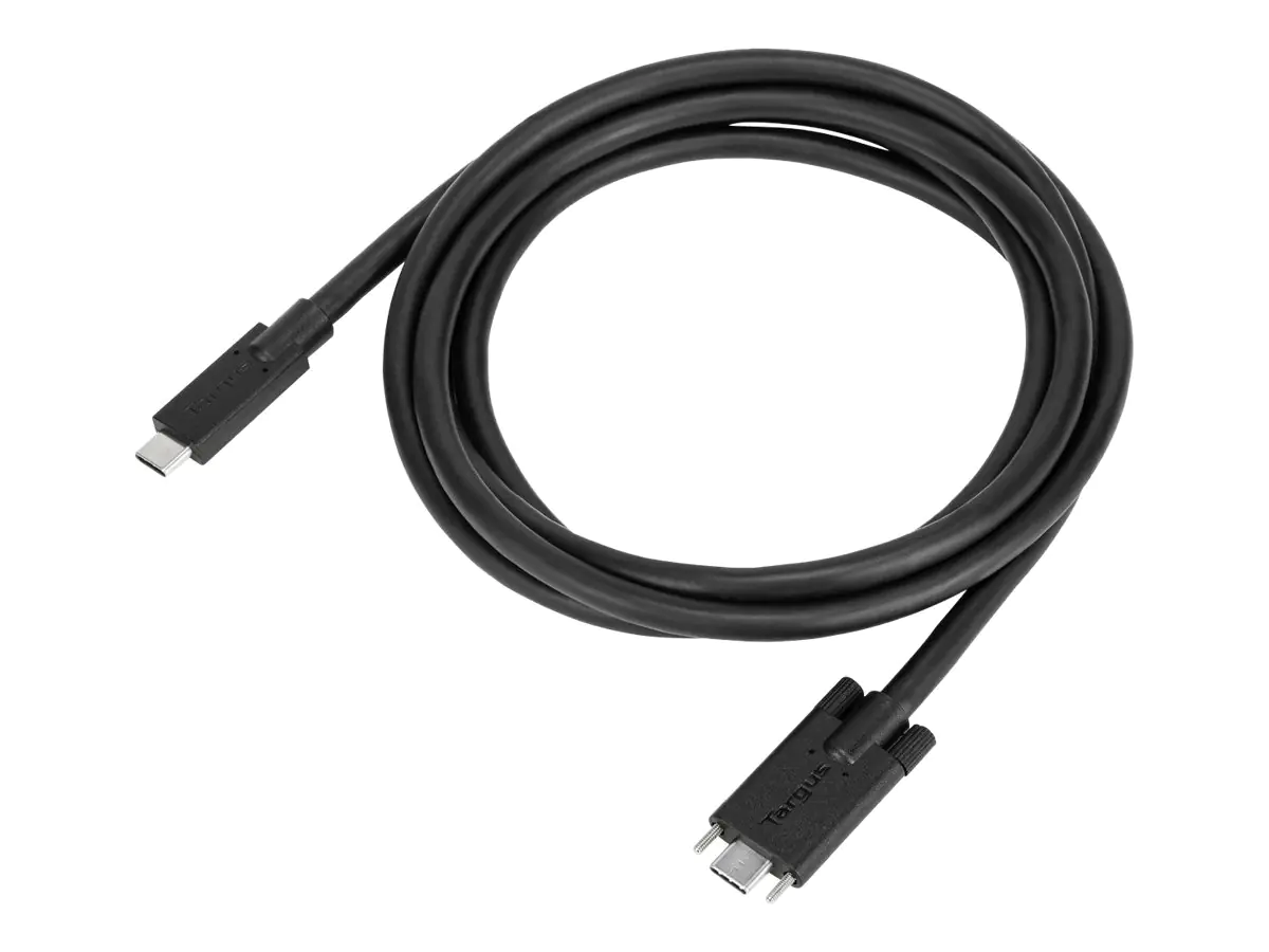 Targus - USB-Kabel - 24 pin USB-C (M) zu 24 pin USB-C (M) schraubbar - 1.8 m - Schwarz - für P/N: DOCK191USZ, DOCK430EUZ, DOCK430USZ