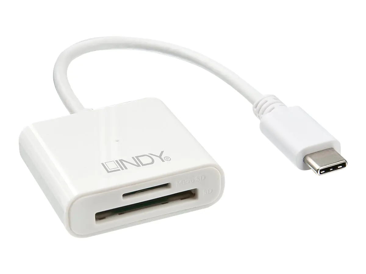Lindy - Kartenleser (MMC, SD, RS-MMC, MMCmobile, microSD, MMCmicro, SDHC, SDXC) - USB 3.1