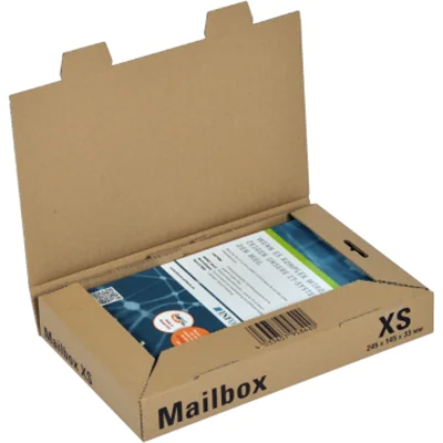 ColomPac® Versandkarton Mailbox XS Innenmaße: 24,5 x 3,3 x 14,5 cm (B x H x T) Außenmaße: 25 x 3,9 x 15,8 cm (B x H x T) Wellpappe 1-wellig braun