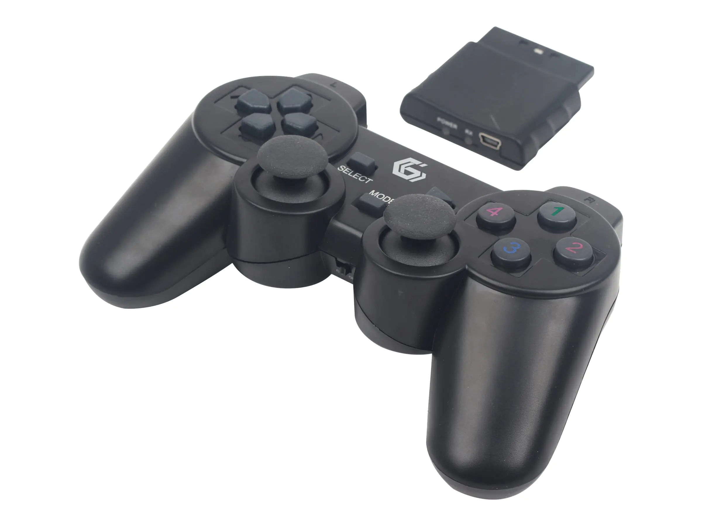 GEMBIRD JPD-WDV-01 - Game Pad - 12 Tasten - kabellos - 2.4 GHz (Packung mit 2) - für Sony PlayStation 2, Sony PlayStation 3
